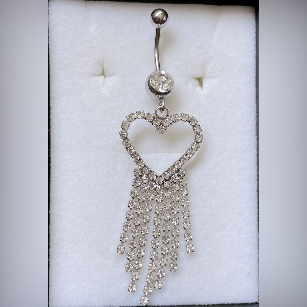 Heart belly button ring 💜
